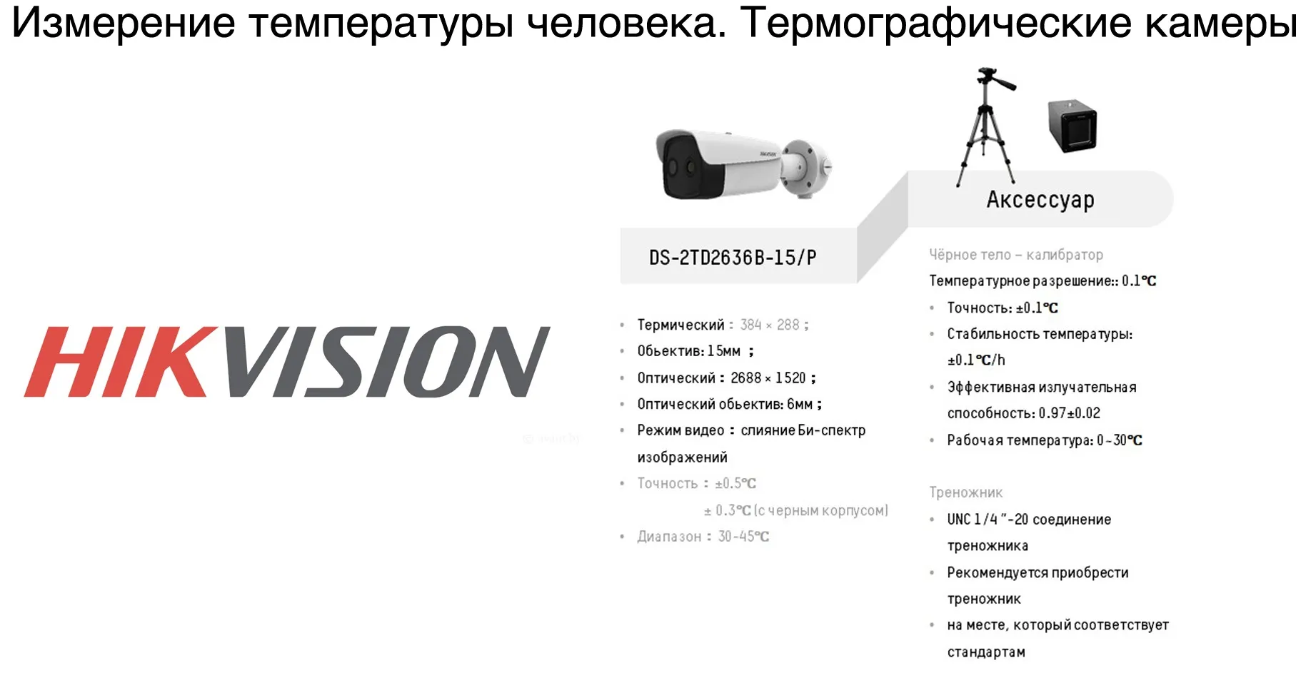 Модельный ряд термографических камер Hikvision