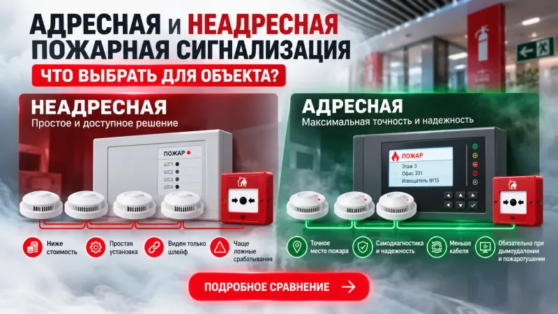 Адресная и неадресная пожарная сигнализация: что выбрать для объекта?