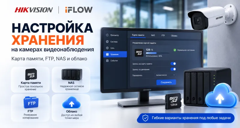 Настройка хранения на камерах видеонаблюдения: карты памяти, FTP, NAS и облако