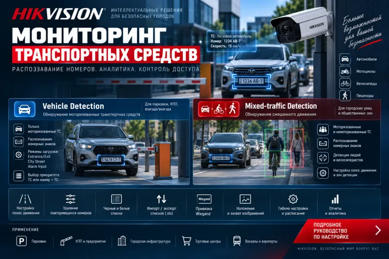 Мониторинг транспортных средств на камерах Hikvision: полное руководство