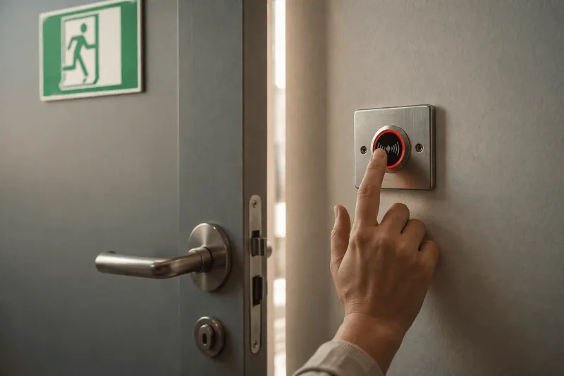 Кнопка выхода: назначение, схемы подключения и как правильно выбрать для СКУД