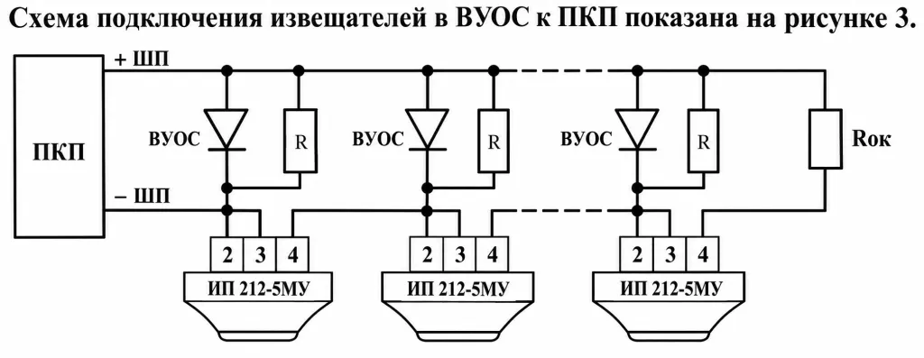 Схема подключения извещателей и ВУОС к ПКП.png