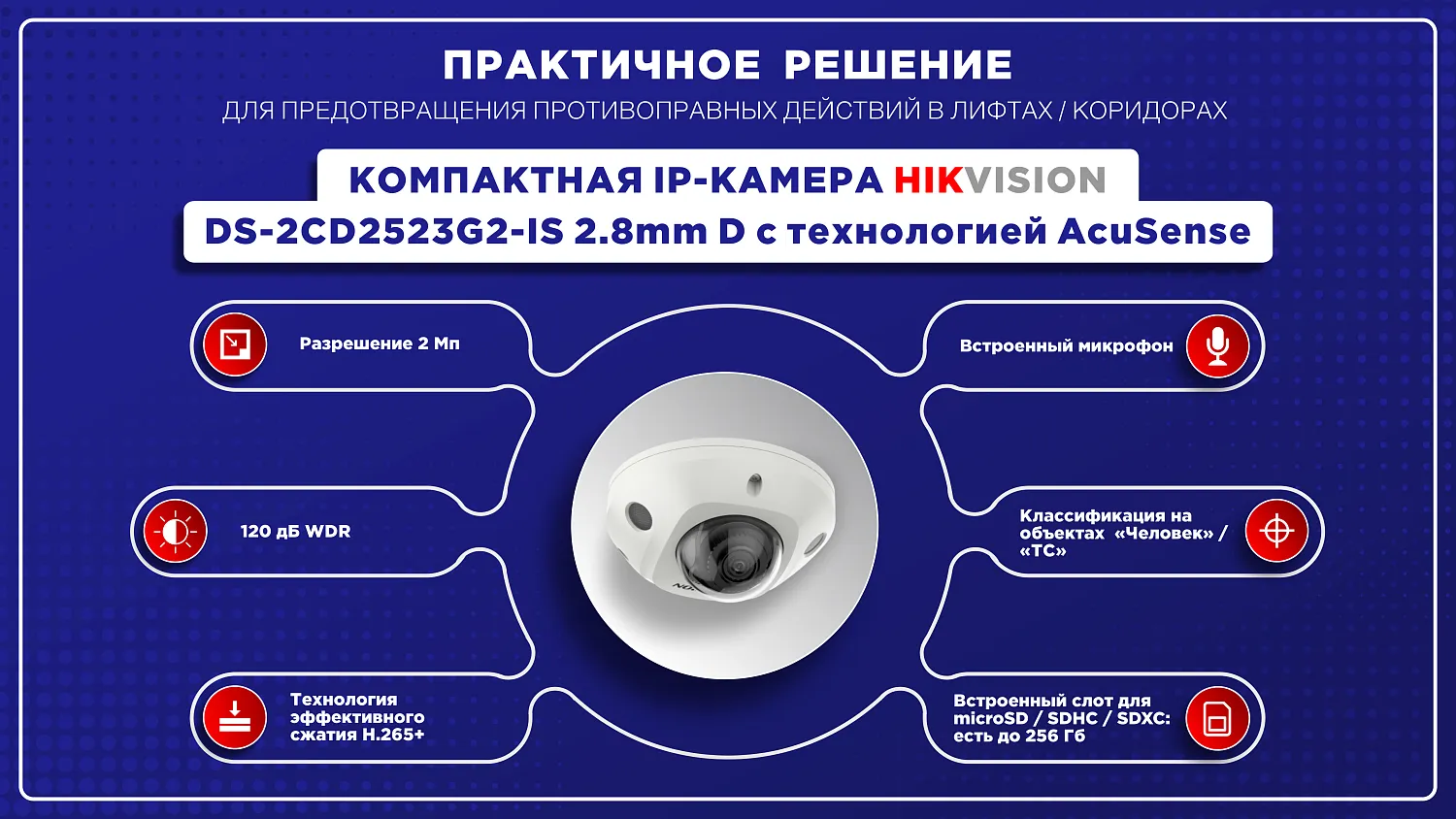 Видеокамера DS-2CD2523G2-IS 4mm