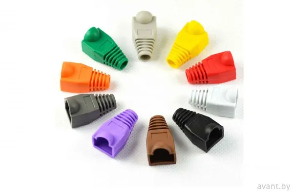 Защитный колпачок для кабеля 6,0мм cat.5.на соединение коннектора с кабелем, серый