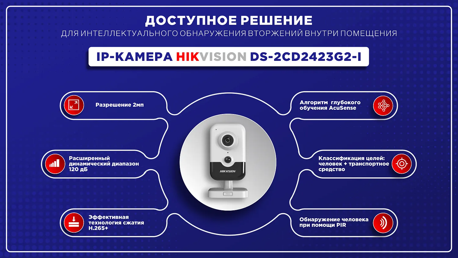 Видеокамера DS-2CD2423G2-I 4mm