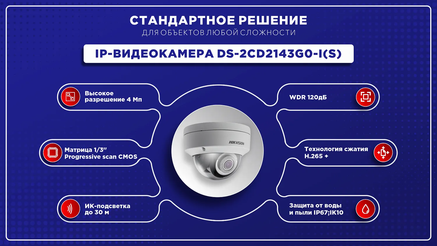 Видеокамера DS-2CD2143G0-I 8mm