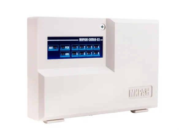 Панель контрольная сетевая  Мираж-СКП-08-03  8 шлейфов ОПС, питание 12 В