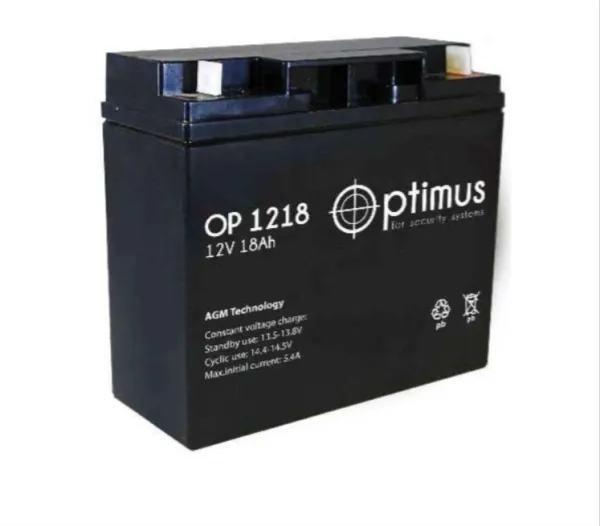 Аккумуляторная батарея 18Ач/12В Optimus OP