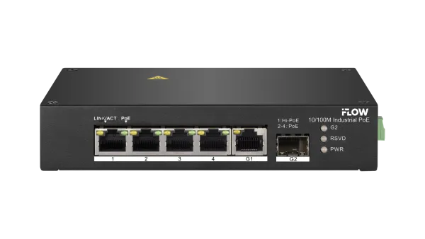 Неуправляемый промышленный PoE-коммутатор iFLOW F-SW-IU406HPOE