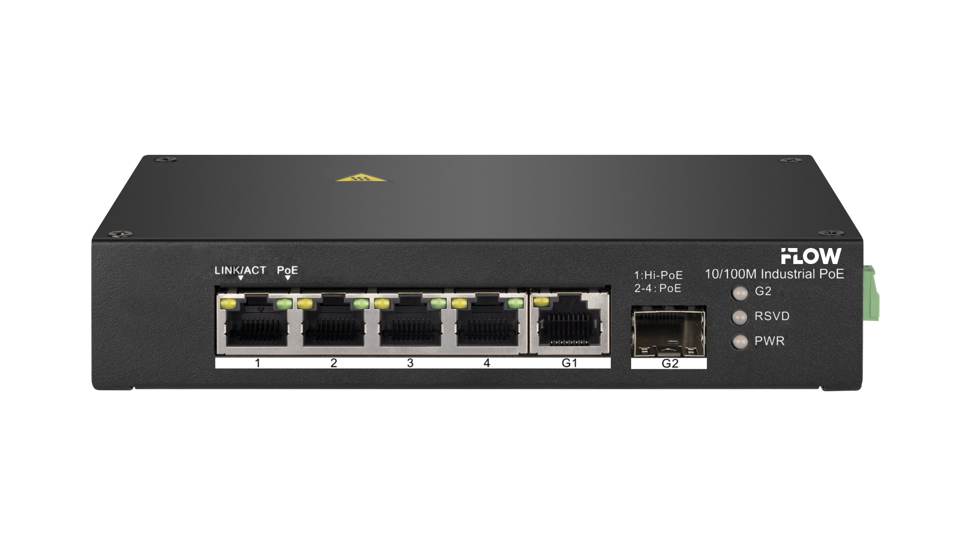 Неуправляемый промышленный PoE-коммутатор iFLOW F-SW-IU406HPOE