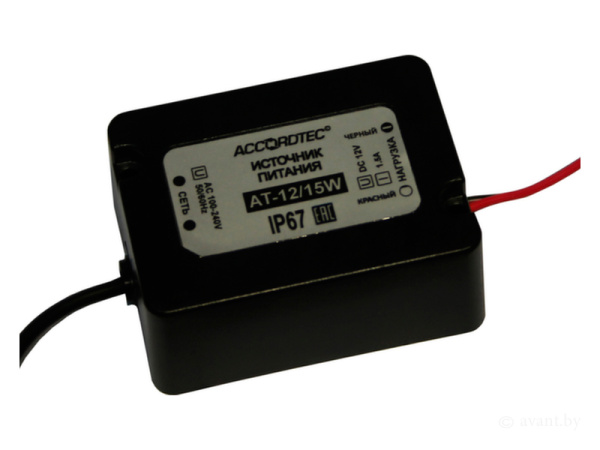 Источник стабилизированного питания AT12/15W во влагозащ. корпусе IP67