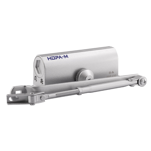 Доводчик НОРА-М 430 ISPARUS (от 50 до 120кг) (серебро) морозостойкий