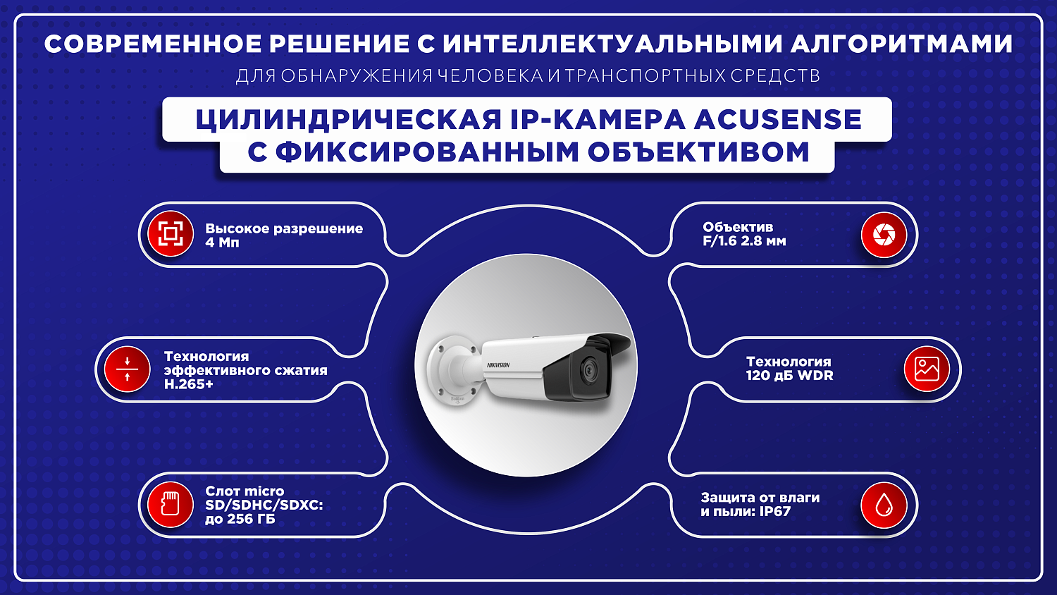 Видеокамера DS-2CD2T43G2-4I 6mm