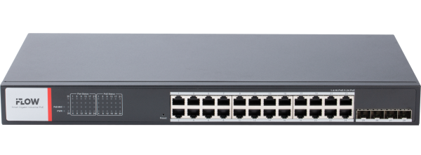 Управляемый промышленный PoE-коммутатор iFLOW F-SW-IM628HPOE-PM-24G4GO