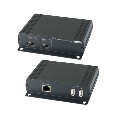 Удлинитель HKM01E HDMI KVM (комплект приемник + передатчик) по Ethernet