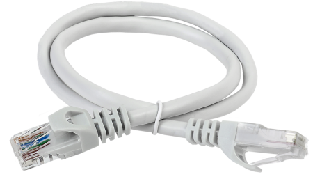 ITK Коммутационный шнур (патч-корд), кат.5Е UTP, 1м, серый / PC01-C5EU-1M