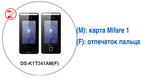 Терминал распознавания лиц DS-K1T341AMF