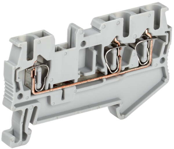 Клемма пружинная КПИ 3в-2,5 3 вывода 31А серая IEK / YZN11-3-002-K03