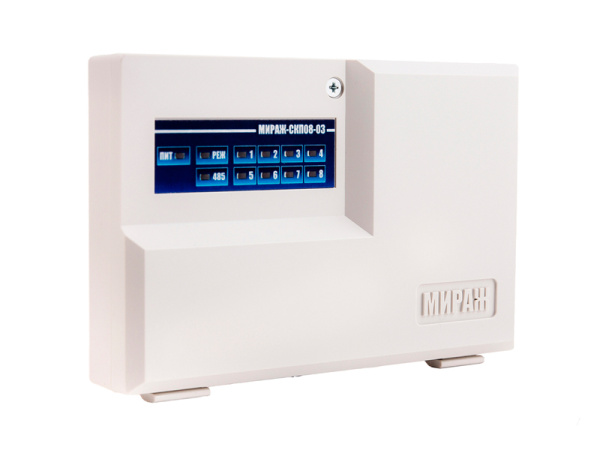 Панель контрольная сетевая  Мираж-СКП-08-03  8 шлейфов ОПС, питание 12 В