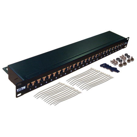 Патч-панель TWT, 24 порта, STP, кат.5Е, 1U, TWT-PP24STP