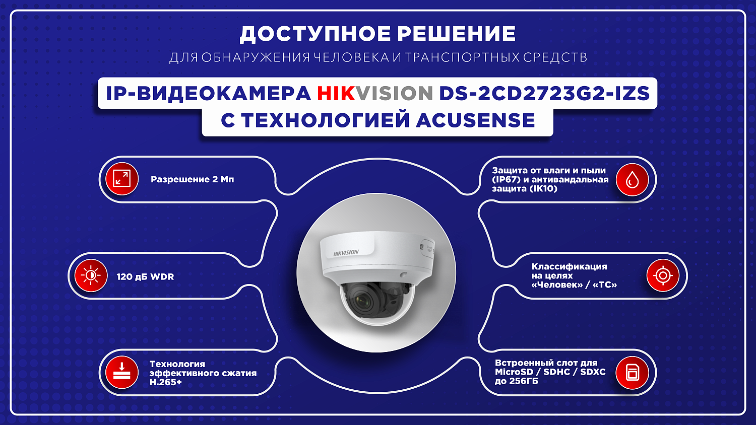 Видеокамера DS-2CD2723G2-IZS