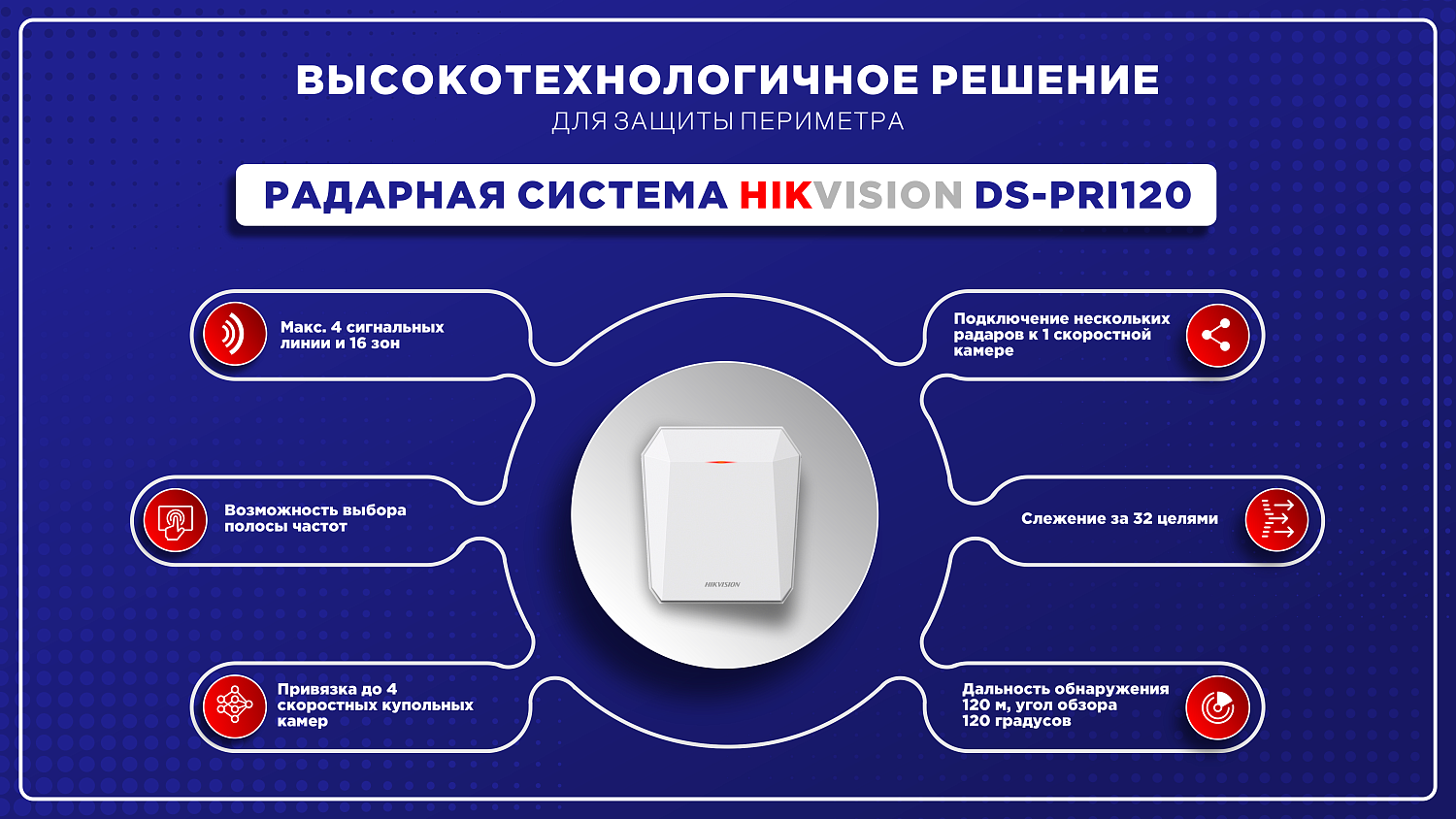 Охранный радар DS-PRI120
